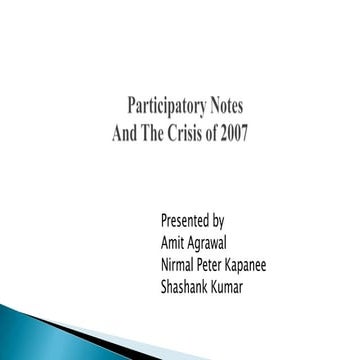 Participatory Notes And The Crisis of 2007