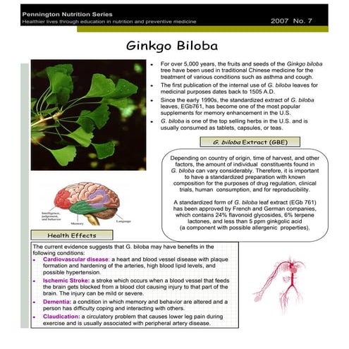 Health benefits of ginkgo biloba | PDF