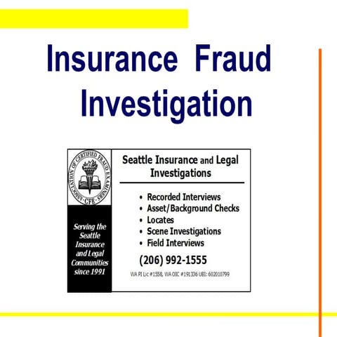 A Comprehensive Guide on Insurance Fraud Investigations | PDF