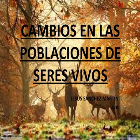 CAMBIOS EN LAS POBLACIONES