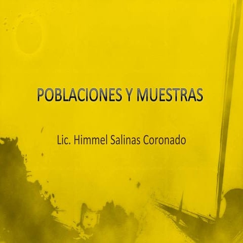 Poblaciones y muestras