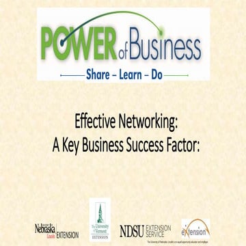 Effective Networking