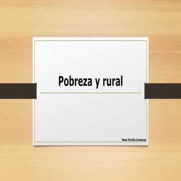Pobreza Rural