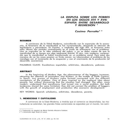 Pobreza y mendicidad