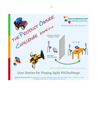Product Owner Challenge - User Stories ready to play