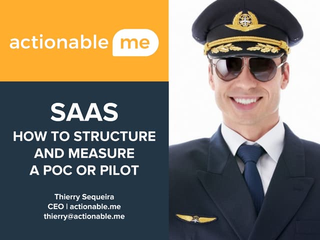 SaaS - How to structure and measure a POC or Pilot