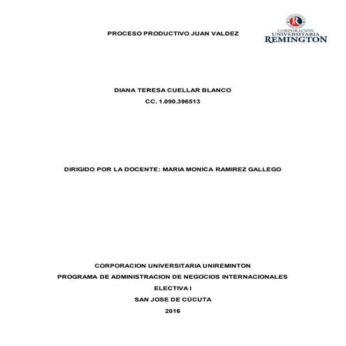 Poceso productivo juan valdez