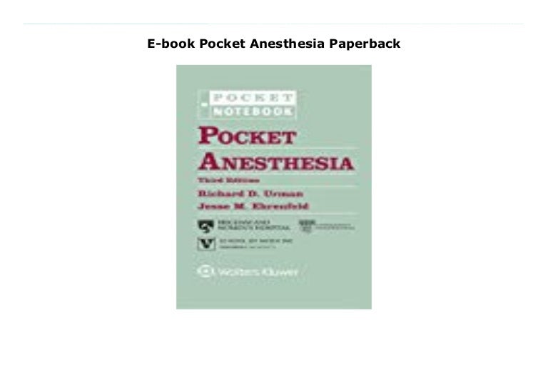 Ebook Pocket Anesthesia Paperback