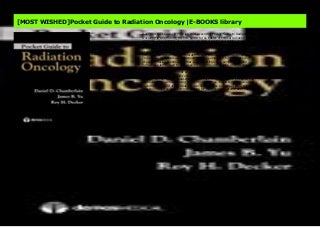 [MOST WISHED]Pocket Guide to Radiation Oncology -E-BOOKS library