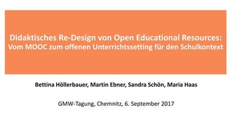 Didaktisches Re-Design von Open Educational Resources