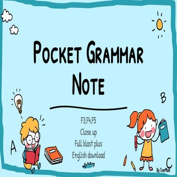 Pocket English Grammar Note by Tcer Muni