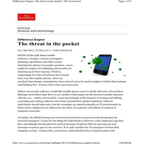 Pocket virus threat