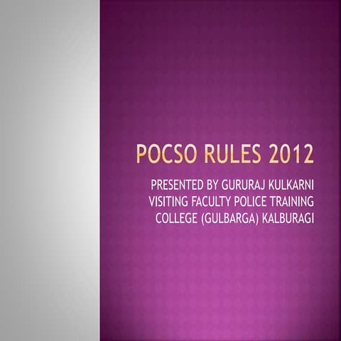 Pocso rules 2012