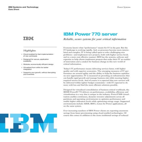 IBM Power 770 server