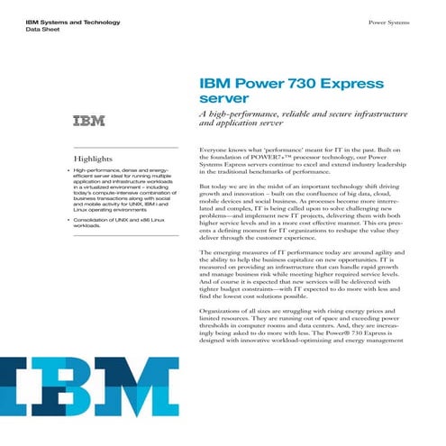 IBM Power 730 Express server