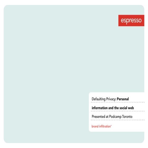Podcamp 2010 Defaulting Privacy