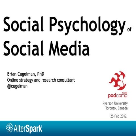 Social Psychology of Social Media