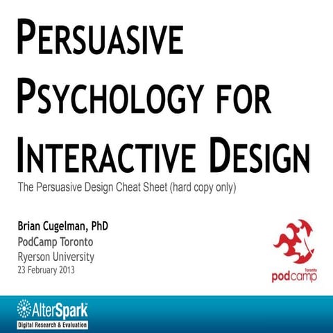Persuasive Psychology for Interactive Design