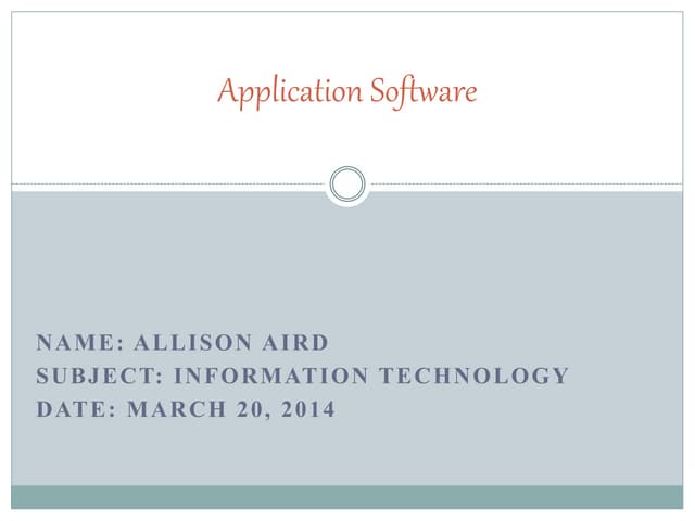 Application Software
