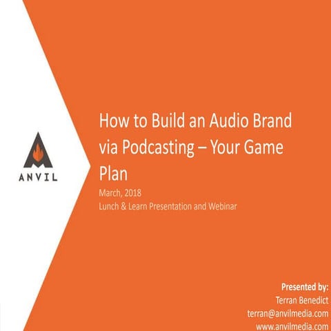 How to Build an Audio Brand via Podcasting - Your Game Plan | Terran Benedict