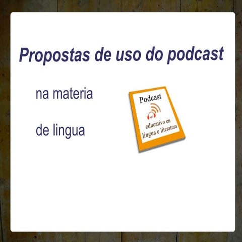 Podcast en lingua e literatura