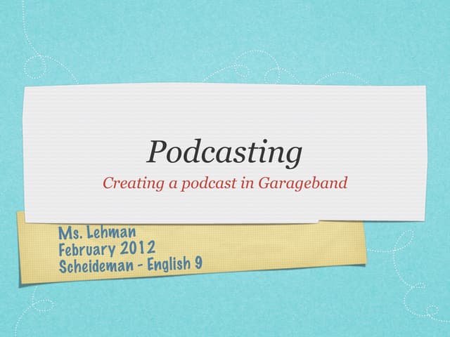 Podcasting