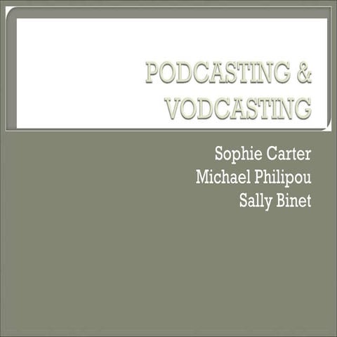 Podcasting Presentation   Elearning   April 2008