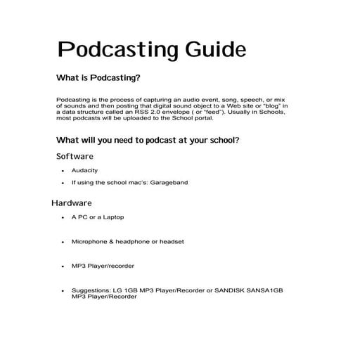 Podcasting Guide | PDF