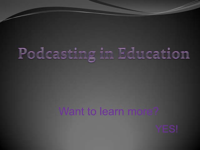 Podcastingin Education