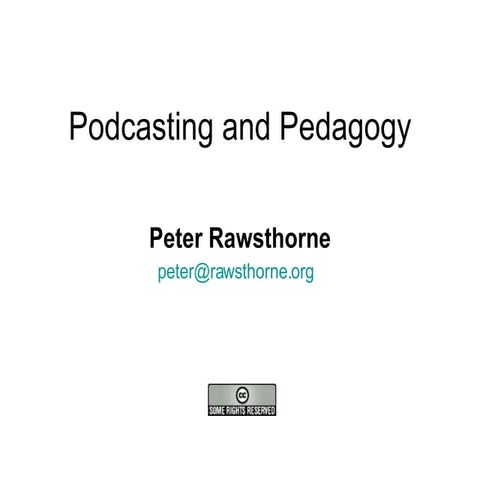 Podcasting Pedagogy
