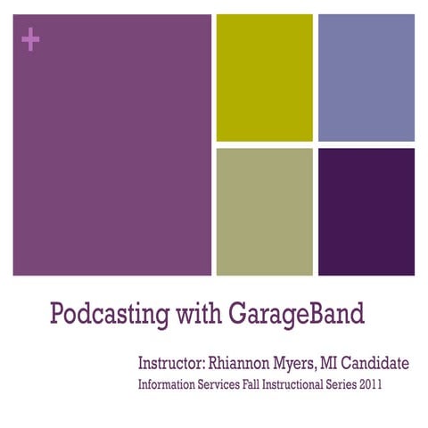 Podcasting with GarageBand