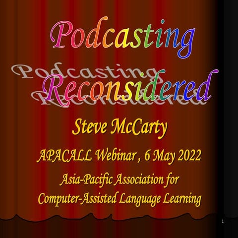 Podcasting Reconsidered