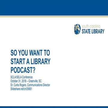 So you want to start a library podcast?