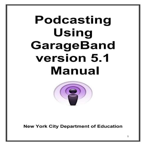 Podcasting Manual using GarageBand