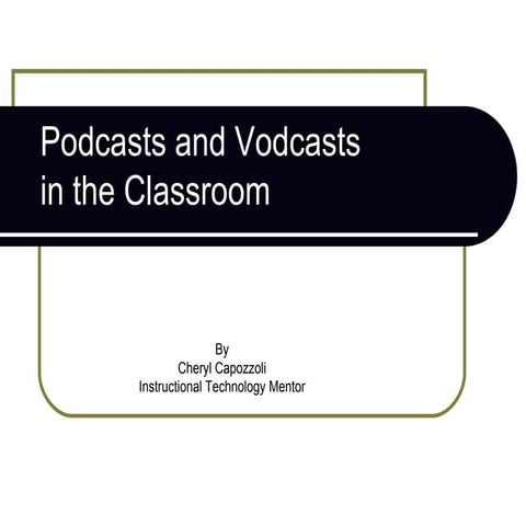 Podcasts And Vodcasts