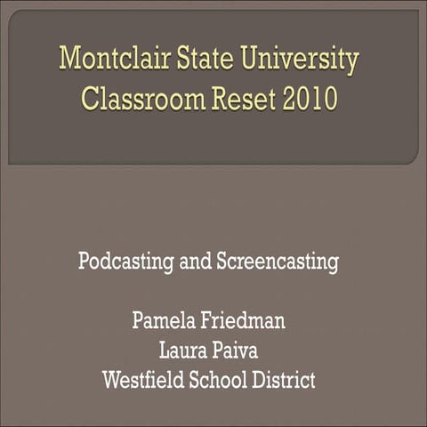 Podcasts And Screencasts