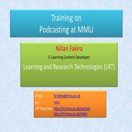 Podcast training law270711