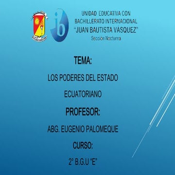 Poderes del Estado Ecuatoriano