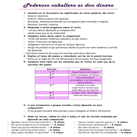 Poderoso caballero es don dinero