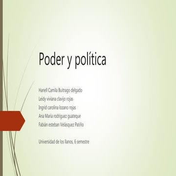 Poder y politica | PPT