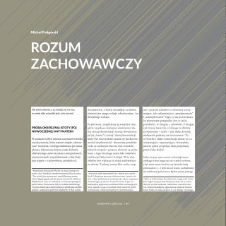 Michał Podgórski, Rozum zachowawczy