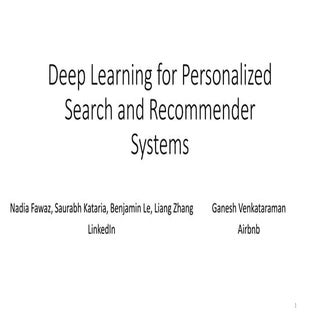 Deep Learning for Personalized Sear...