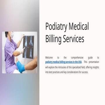 Expert Podiatry Medical Billing Services in the USA