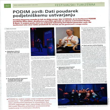 PODIM2018_Dati poudarek podjetniskemu ustvarjanju_Marketing Magazin_junij2018...