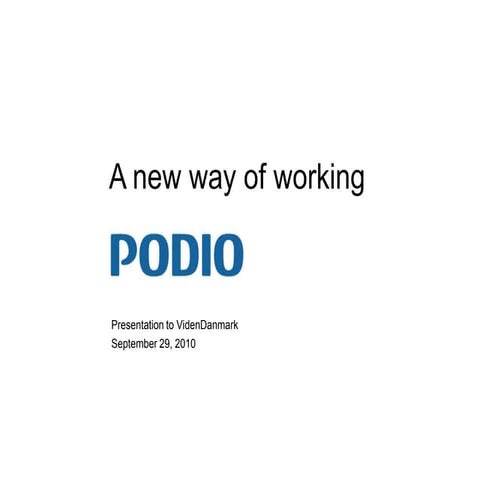 Podio VidenDanmark intranet best practice 2010