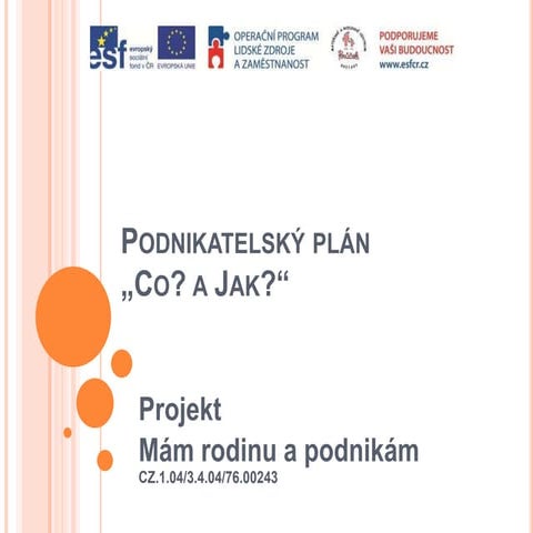 Podnikatelský plán