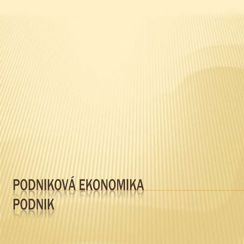 Právní formy podnikání | PPTX