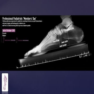 The foot as foundation of the body, an osteopathic point of view. Mr. Jory Pauwels