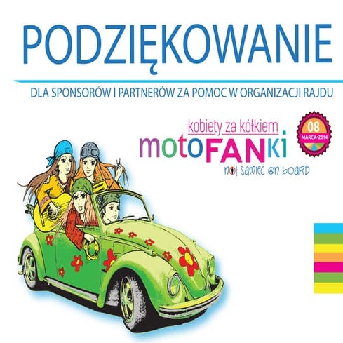 Podziekowanie dla Sponsorów - motoFANki 2014