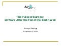 Pew Global Attitudes - Public Opinion Two Decades After the Fall of the Berlin Wall
